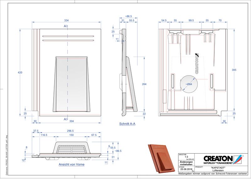 Proizvod CAD file KAPSTADT betonski odzračnik Luefterstein