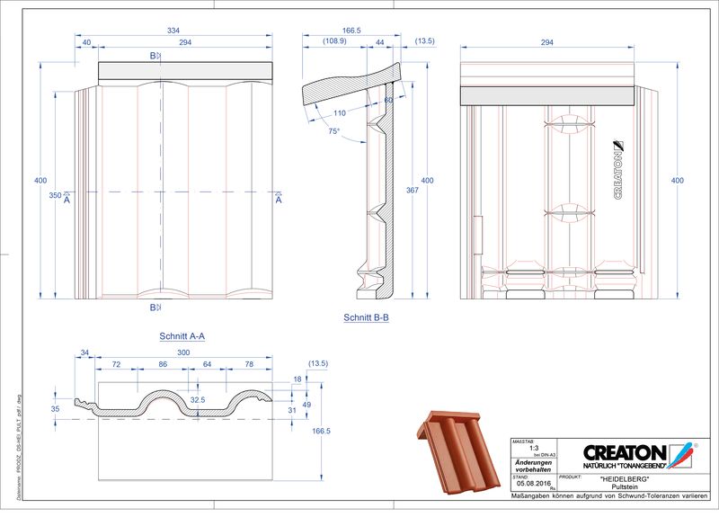 Proizvod CAD file HEIDELBERG betonski pult crijep PULTSTEIN