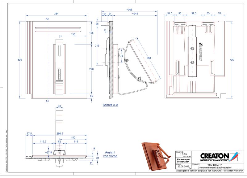 Proizvod CAD file KAPSTADT osnovna ploča Laufrost