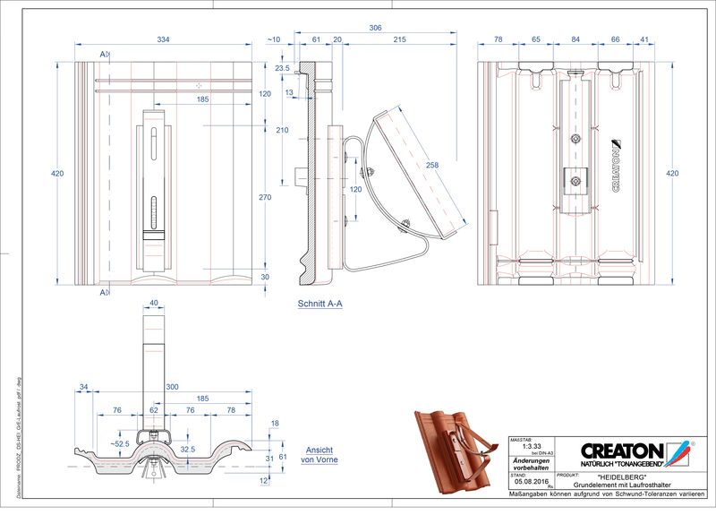 Proizvod CAD file HEIDELBERG temelj element Laufrost