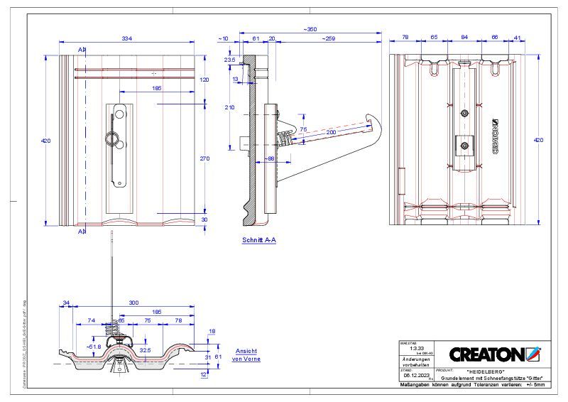 Proizvod CAD file HEIDELBERG temelj element Gitter