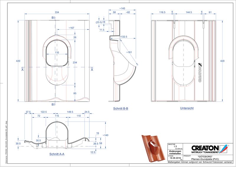 Proizvod CAD file GÖTEBORG dodaci Grundplatte-PVC
