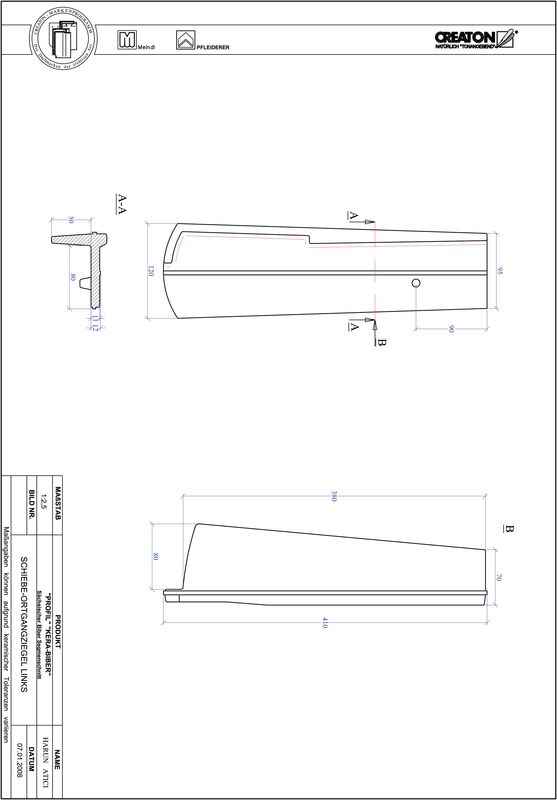 Proizvod CAD file PROFIL segmentni rez KERA-SAECHS-18-CM-OGL