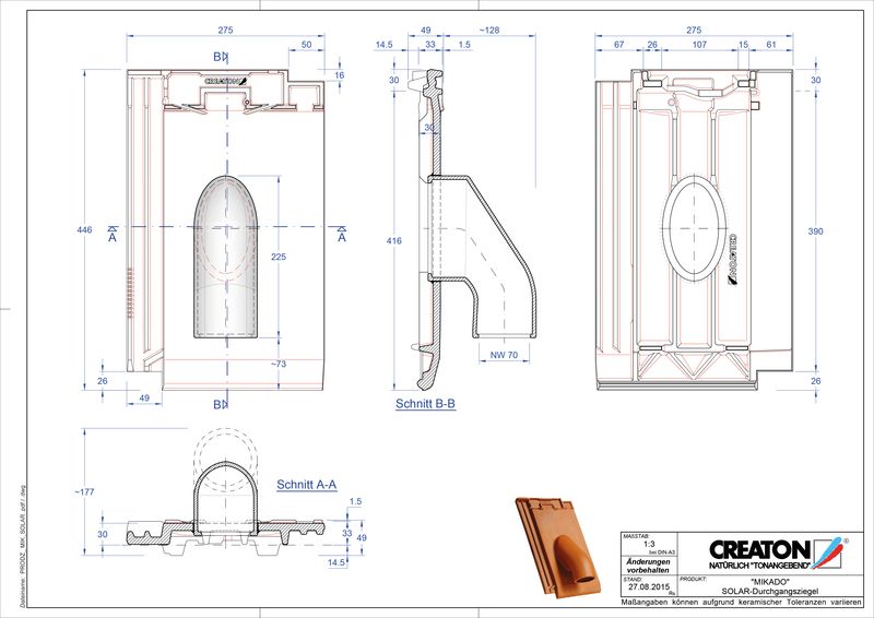 Proizvod CAD file MIKADO prolaz cijevi solarnog kolektora SOLAR