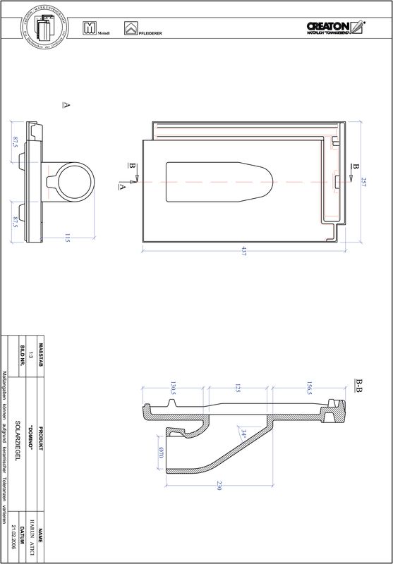 Proizvod CAD file DOMINO prolaz cijevi solarnog kolektora SOLAR
