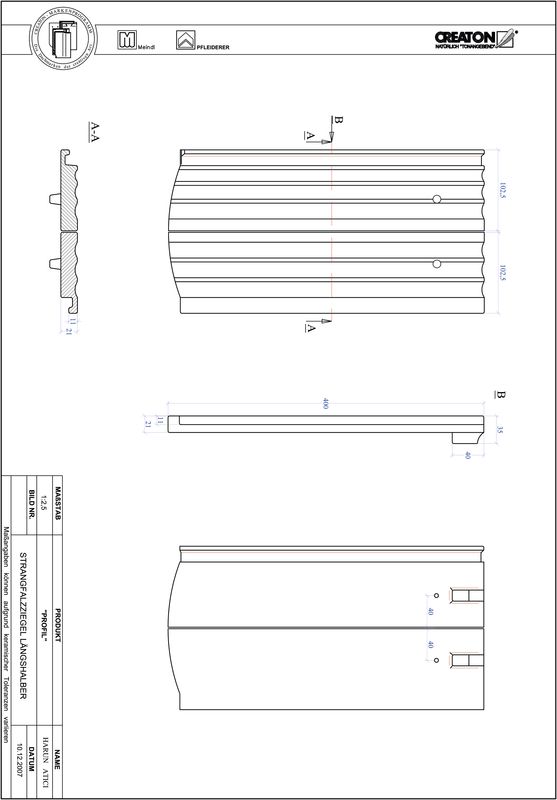 Proizvod CAD file PROFIL segmentni rez STRANGFALZ-GEWELLT-LH