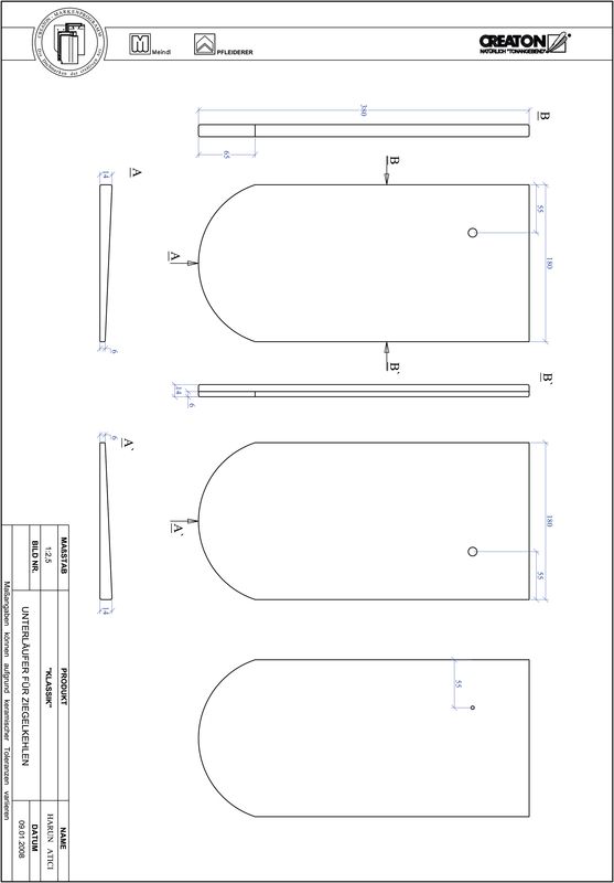 Proizvod CAD file KLASSIK zaobljeni RUND-UNTERLAEUFER