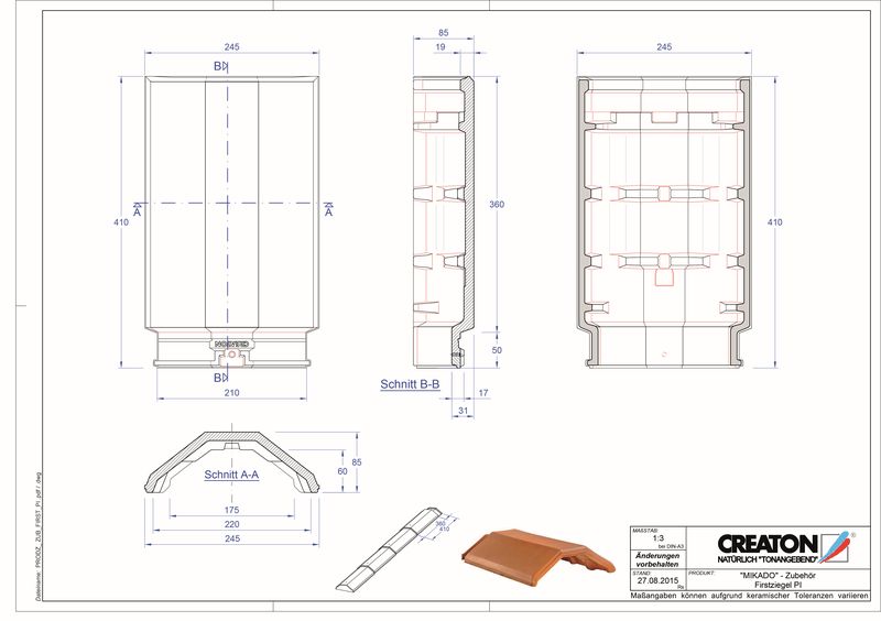 Proizvod CAD file oprema za sljeme i greben FIRST-PI
