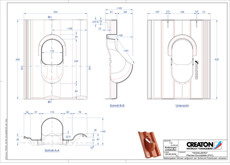 Proizvod CAD file HEIDELBERG dodaci Grundplatte-PVC