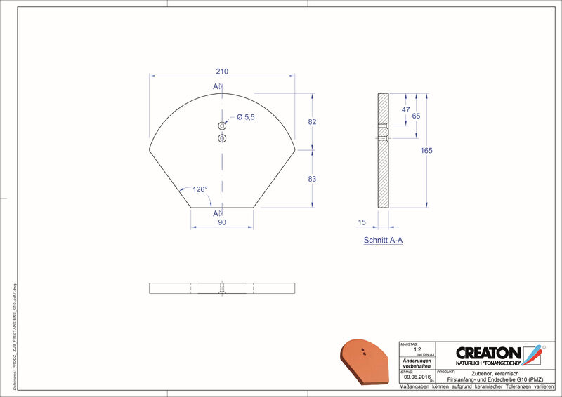 Proizvod CAD file oprema za sljeme i greben FIRSTAESCH-G10-PMZ