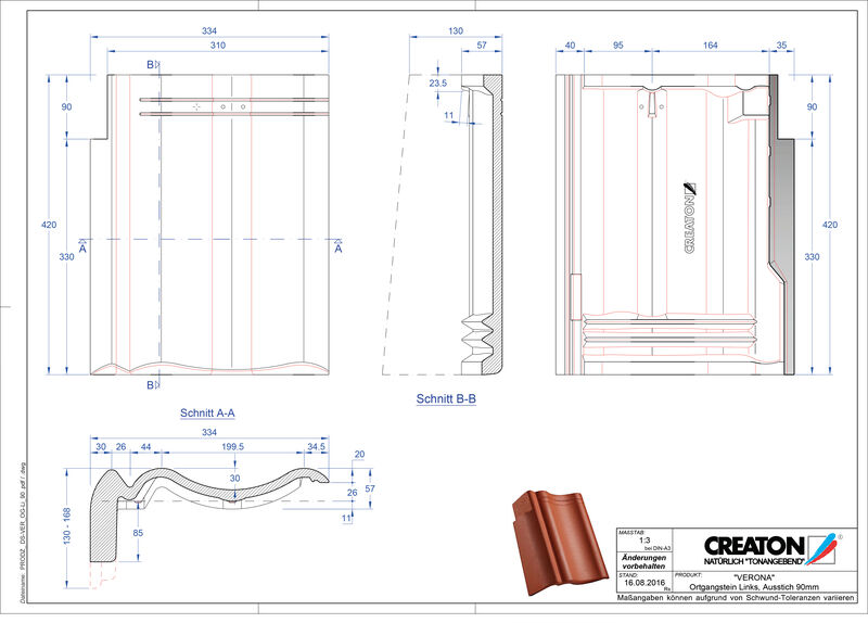 Proizvod CAD file VERONA betonski pult crijep rubni lijevi PultOGL-90