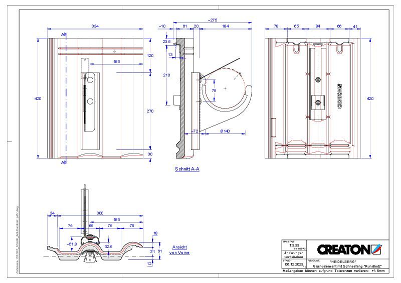 Proizvod CAD file HEIDELBERG temelj element Rundholz