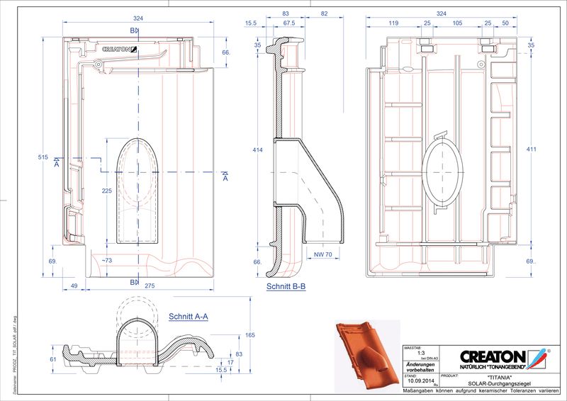 Proizvod CAD file TITANIA prolaz cijevi solarnog kolektora SOLAR