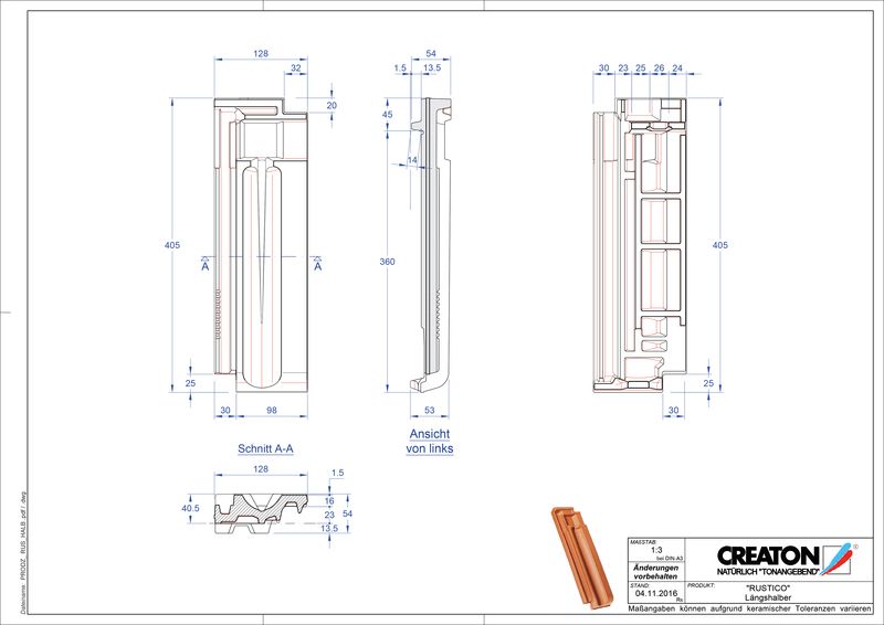 Proizvod CAD file RUSTICO polovica crijepa LH