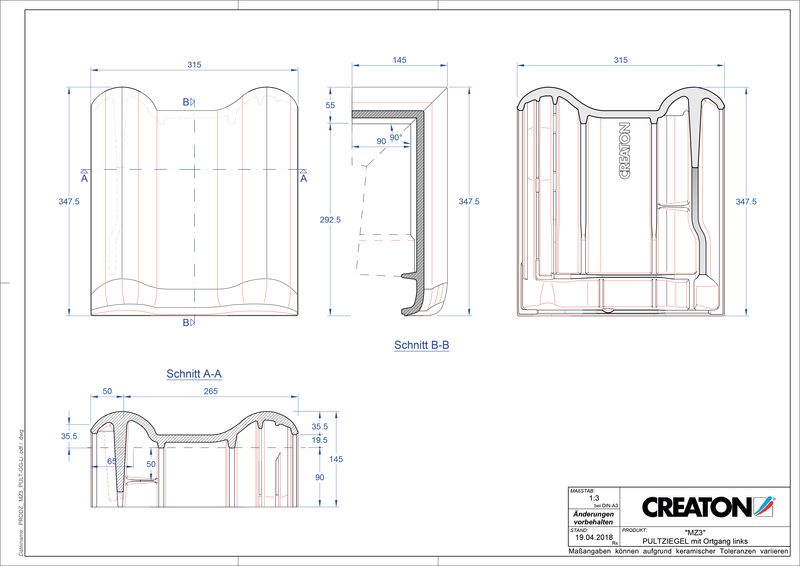 Proizvod CAD file MZ3 NEU pult crijep rubni lijevi PULTOGL