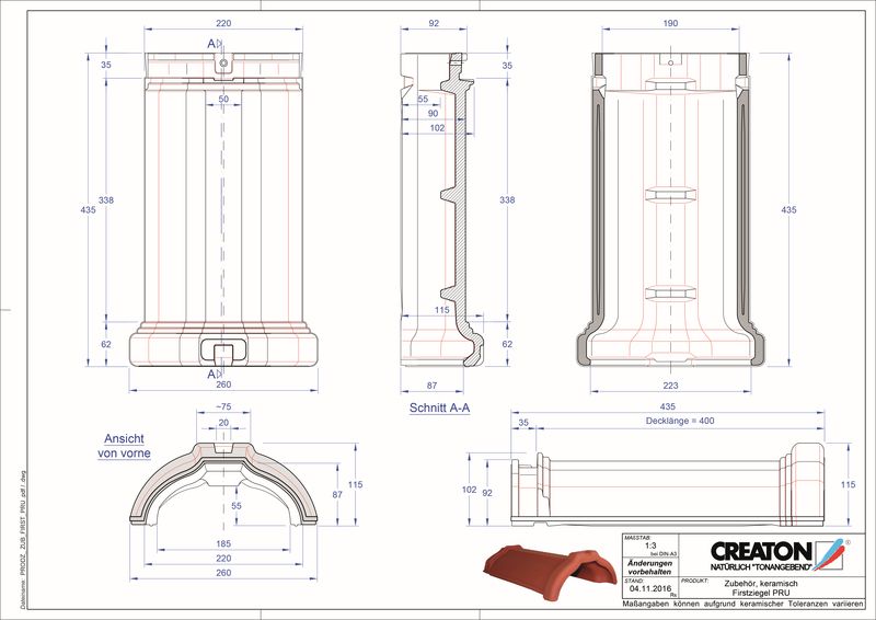 Proizvod CAD file oprema za sljeme i greben FIRST-PRU