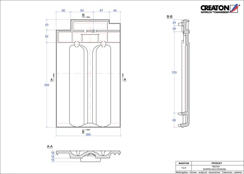 Proizvod CAD file RATIO crijep sa dva vala DWZ