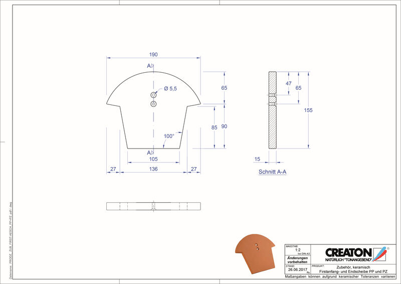 Proizvod CAD file oprema za sljeme i greben FIRSTAESCH-PP-PZ