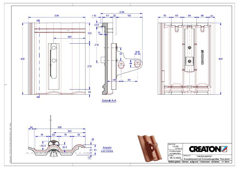 Proizvod CAD file HEIDELBERG temelj element Rundrohr