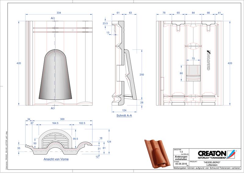 Proizvod CAD file HEIDELBERG betonski odzračnik Luefterstein