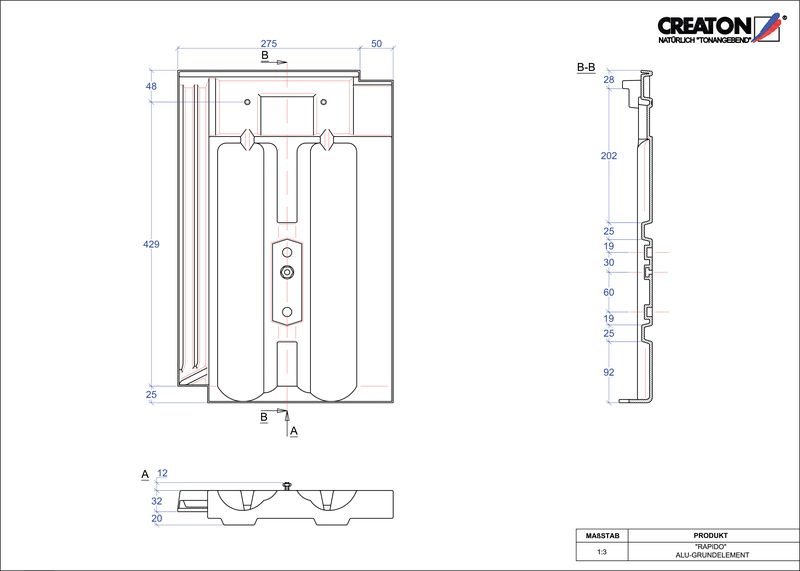 Proizvod CAD file RAPIDO aluminijski crijep GRUNDALU