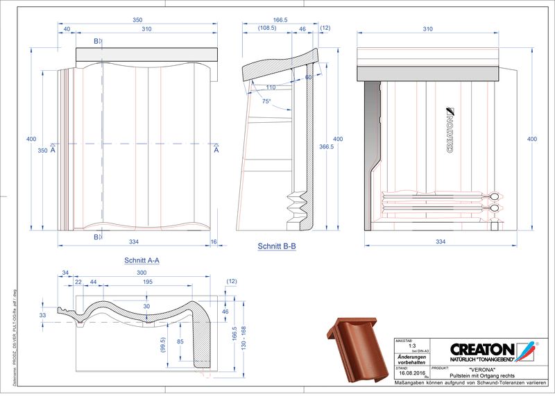 Proizvod CAD file VERONA betonski pult crijep rubni desni PultOGR