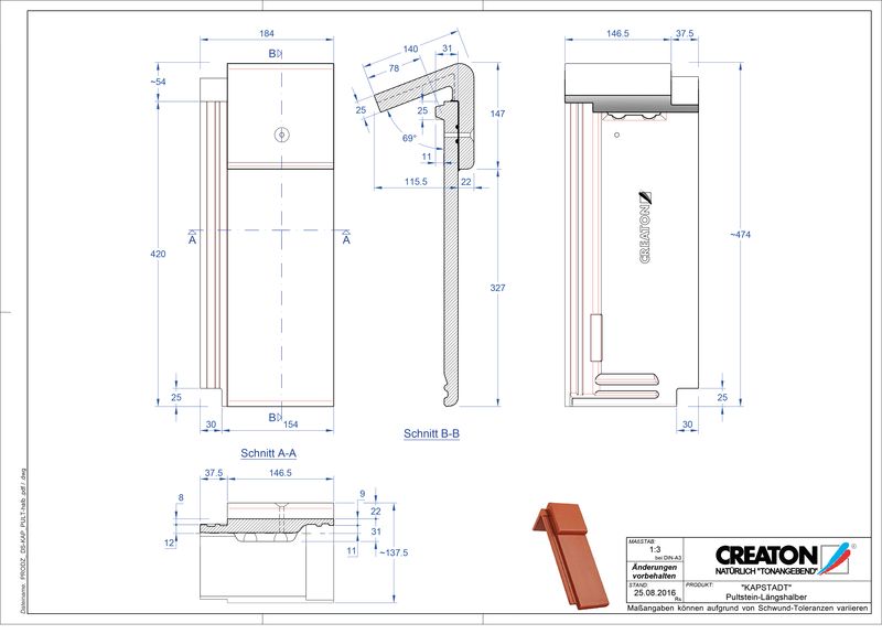 Proizvod CAD file KAPSTADT betonski pult crijep Pult-halb