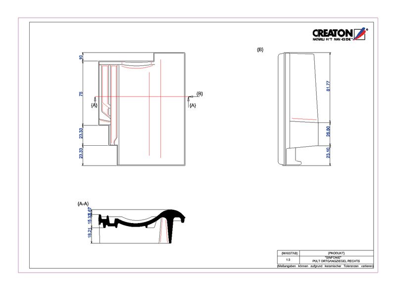 Proizvod CAD file SINFONIE pult crijep rubni desni PULTOGR