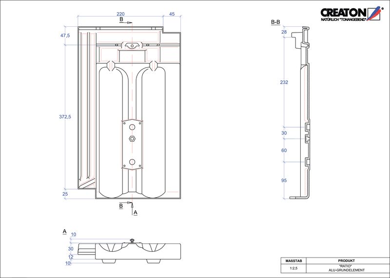 Proizvod CAD file RATIO aluminijski crijep GRUNDALU