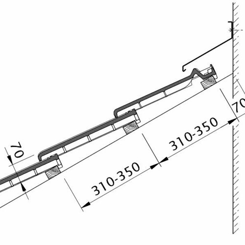 Tehnički crtež proizvoda MAXIMA  zidni priključak sa podsljemenim odzračnim crijepom WMF