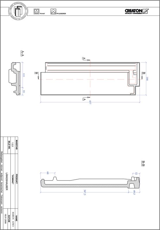 Proizvod CAD file DOMINO polovica crijepa LH