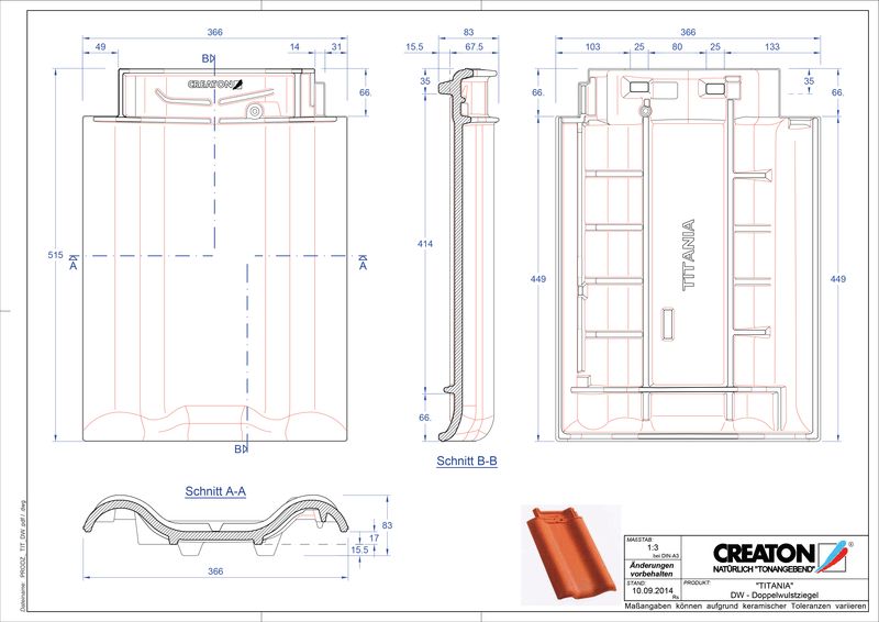 Proizvod CAD file TITANIA crijep sa dva vala DWZ