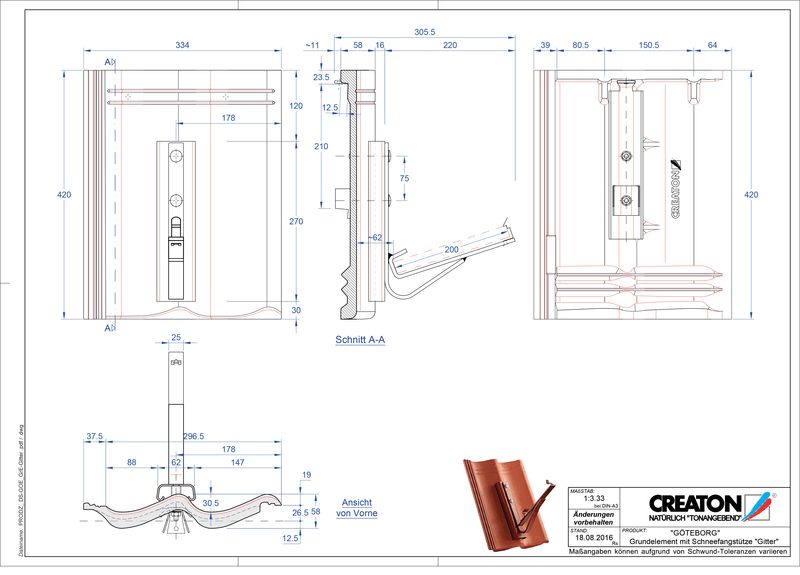 Proizvod CAD file GÖTEBORG temelj element Gitter
