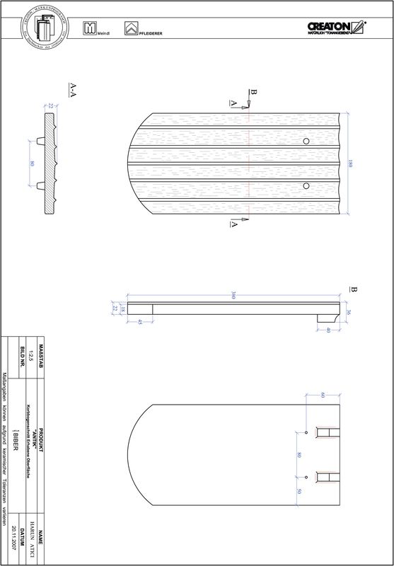 Proizvod CAD file ANTIK eliptično rezani KORB-ERHO