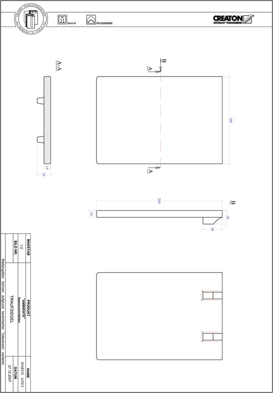 Proizvod CAD file AMBIENTE segmentni rez SEG-TRAUFZIEGEL