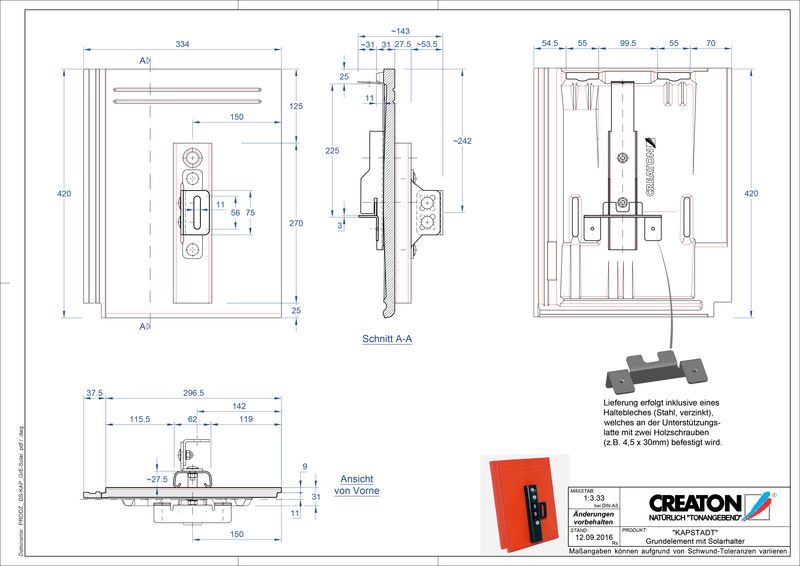 Proizvod CAD file KAPSTADT osnovna ploča Solar