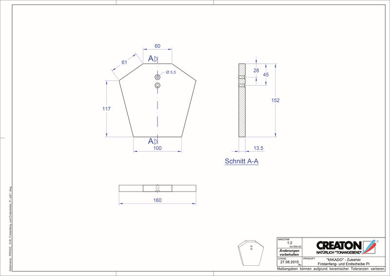 Proizvod CAD file oprema za sljeme i greben FIRSTAESCH-PI