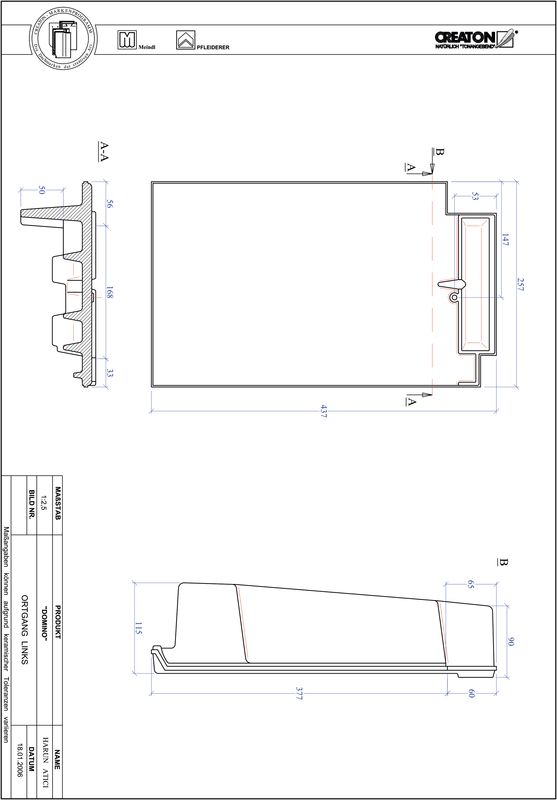 Proizvod CAD file DOMINO rubni lijevi OGL