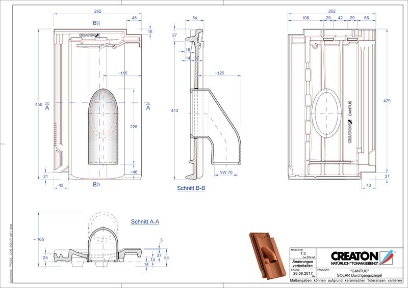Proizvod CAD file CANTUS prolaz cijevi solarnog kolektora SOLAR