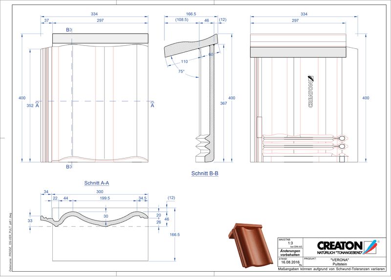 Proizvod CAD file VERONA betonski pult crijep PULTSTEIN