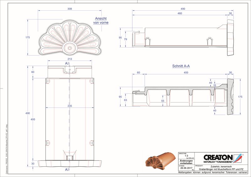 Proizvod CAD file oprema za sljeme i greben GRATAMUSCH-PP-PZ