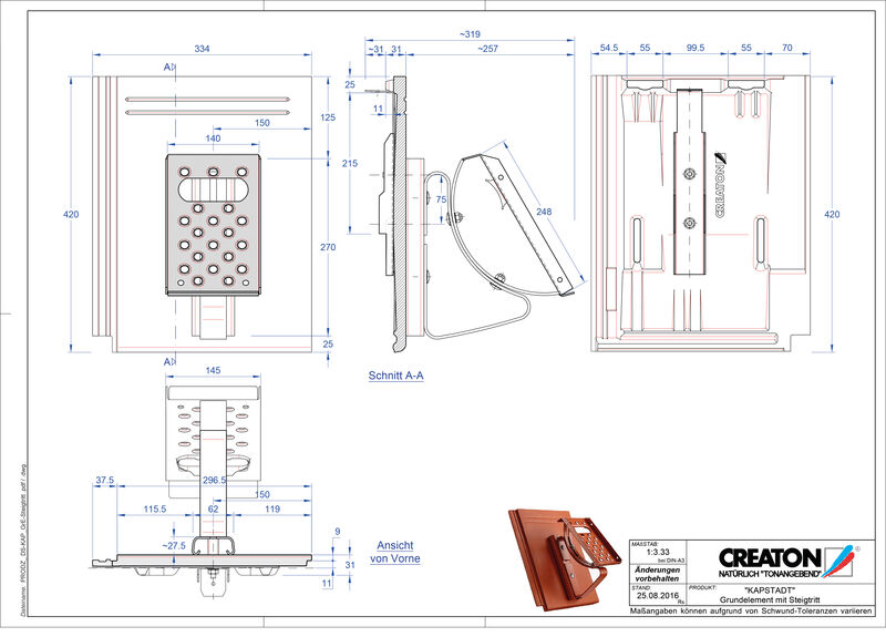 Proizvod CAD file KAPSTADT osnovna ploča Steigtritt