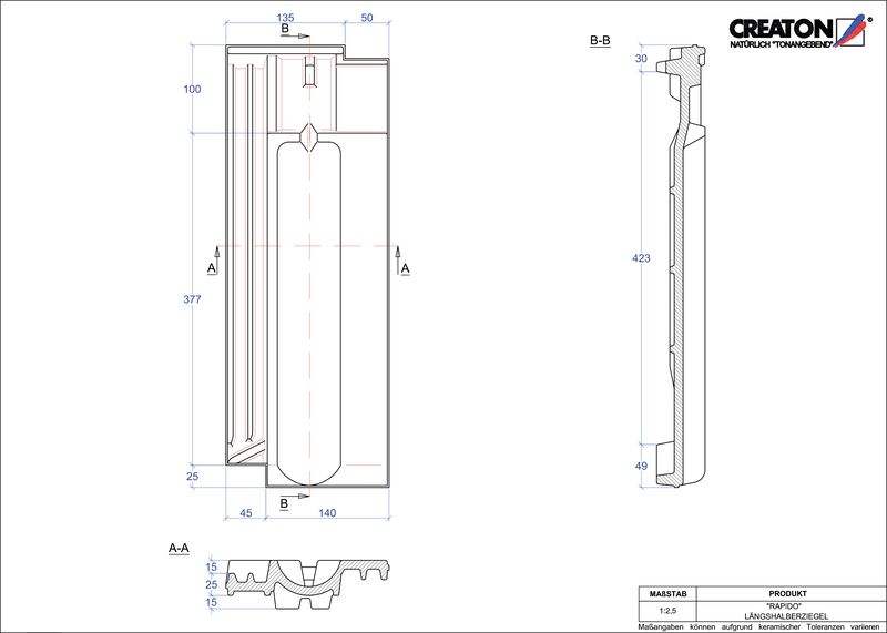 Proizvod CAD file RAPIDO polovica crijepa LH