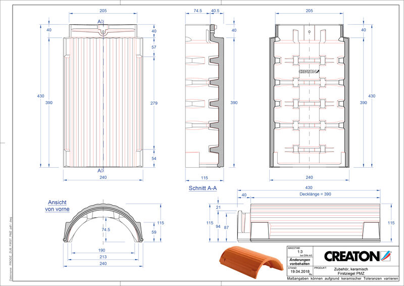 Proizvod CAD file oprema za sljeme i greben FIRST-PMZ