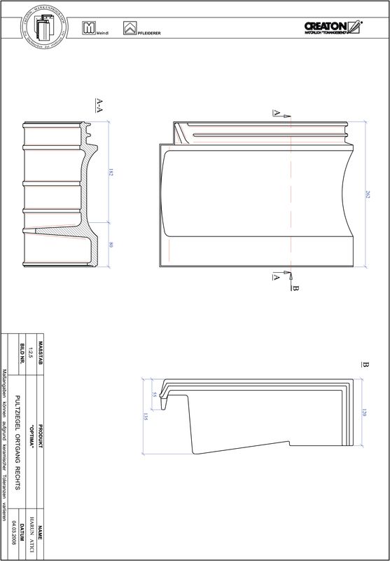 Proizvod CAD file OPTIMA pult crijep rubni desni PULTOGR