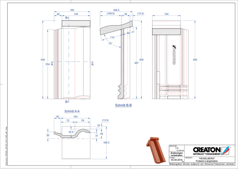 Proizvod CAD file HEIDELBERG betonski pult crijep Pult-halb