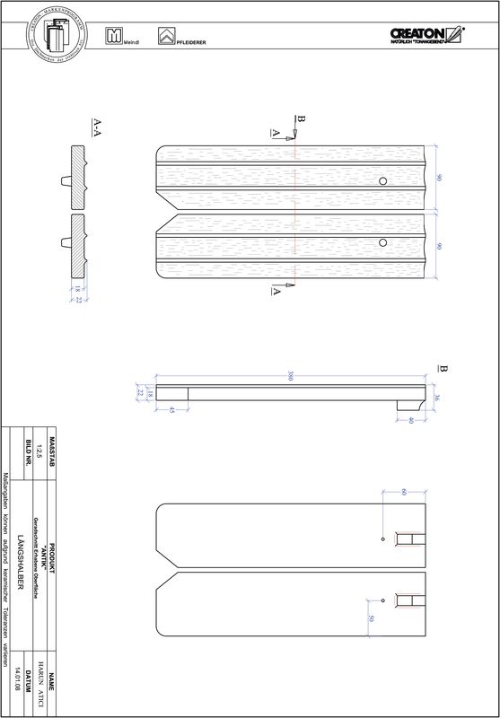 Proizvod CAD file ANTIK ravno rezani GER-LH