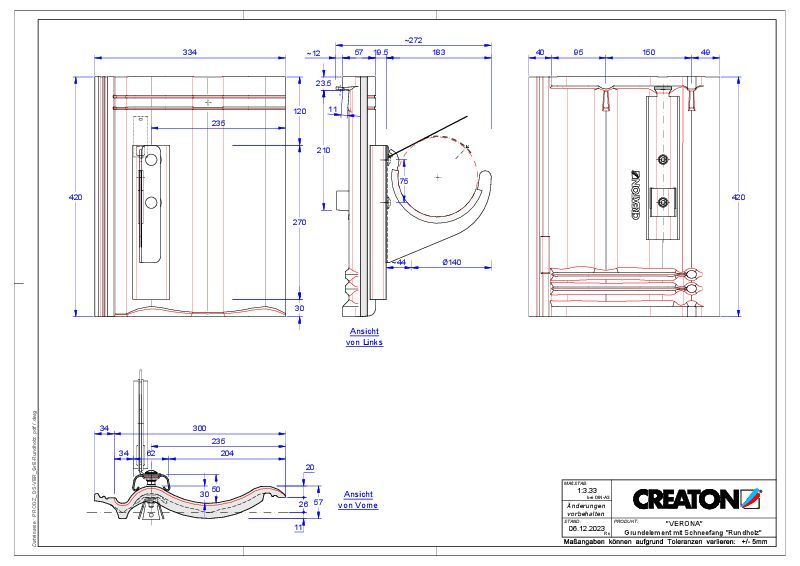 Proizvod CAD file VERONA temelj element Rundholz