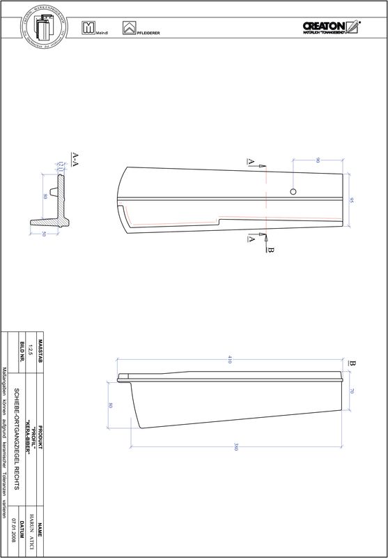 Proizvod CAD file PROFIL segmentni rez KERA-SAECHS-18-CM-OGR