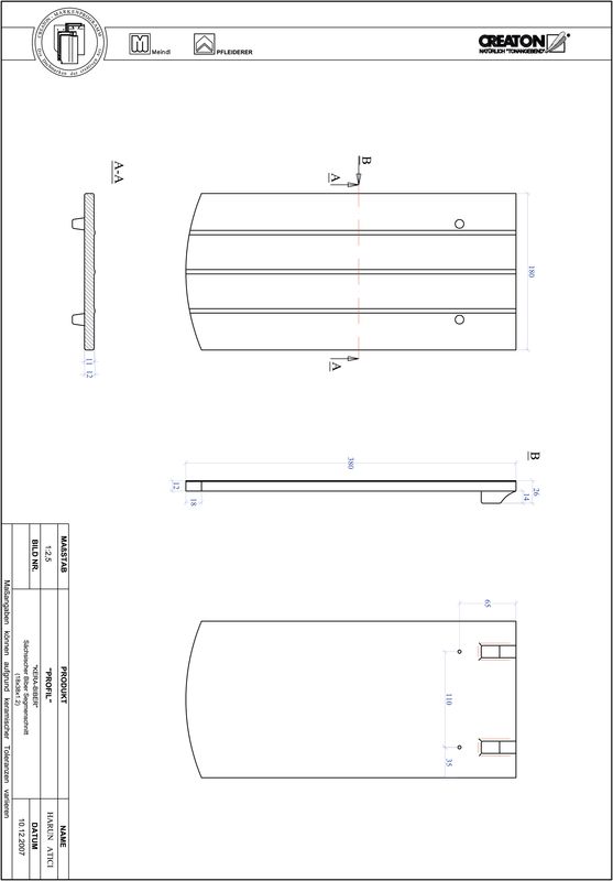 Proizvod CAD file PROFIL segmentni rez KERA-SAECHS-18-CM-1-1